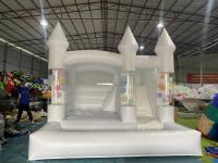 Venda Quente Casa Branca Bounce Pastel Salto Casamento Bounce Castelo Balões