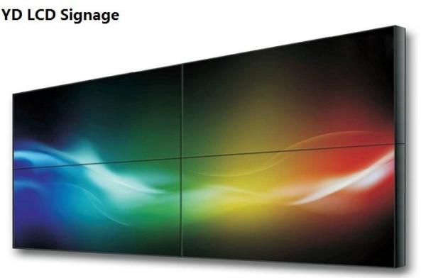 Parede video comercial da moldura magro de 500 lêndeas, tela de exposição da parede do LCD de 55 polegadas
