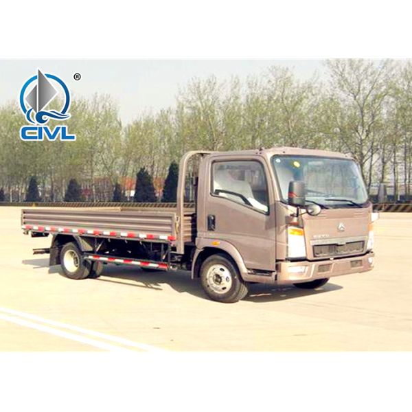 4 X 2 Cargo Light Duty Cargo Trucks   New Howo Sidewall Cargo Truck  120hp Engine