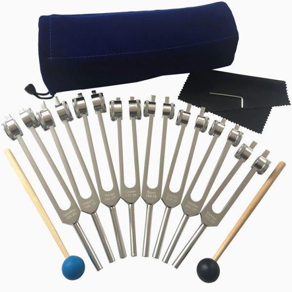 8pcs Aluminum Alloy Medical Tuning Fork Sound Healing of 126 136 141 172 194 210 221HZ