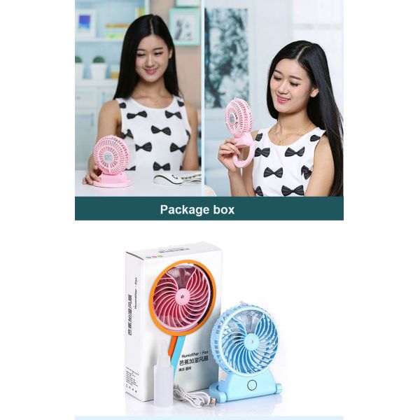 Mist Cooling air Fan China factory hot selling rechargeable outdoor portable desktop water mist fan