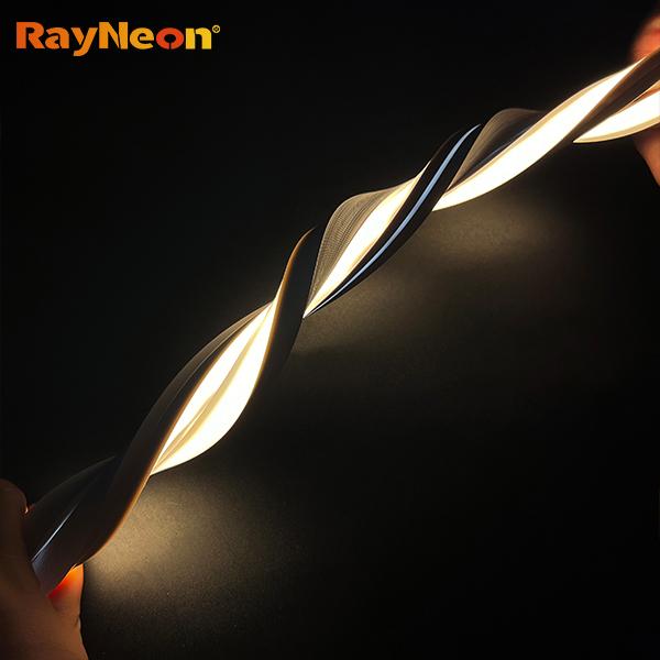 Lumière au néon imperméable 24V 12 * 12 SMD2835 couleur flexible RGB IP67 LED bande lumineuse en silicone adaptée à l'intérieur et à l'extérieur