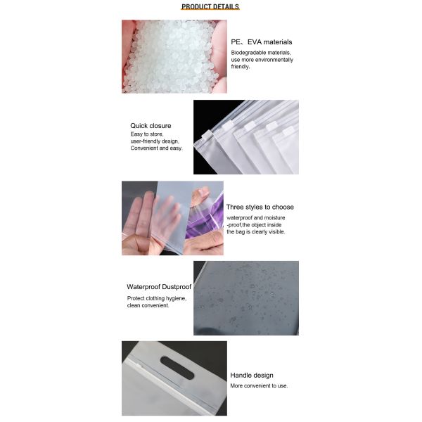 Zhihe Custom Printing Biodegradable Eco-Friendly Black Poly Bag Frosted Plastic Packaging for Shoes & Garments for Hot Stamping