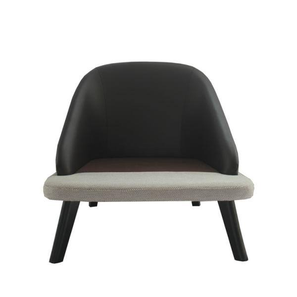Black Pu Leather OEM Wooden Leg 1 Seater Sofa 76x92x80cm sofa chair