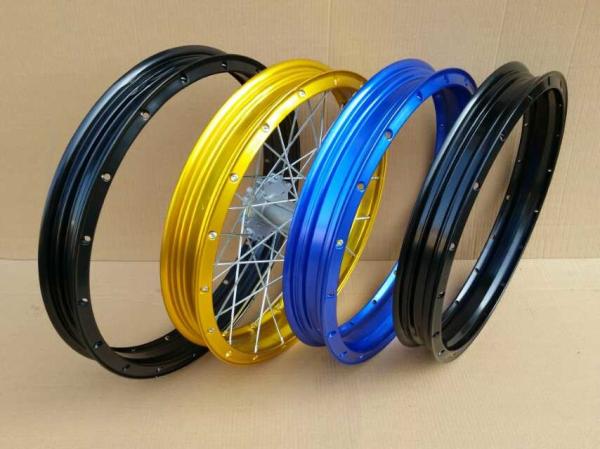Motorcycle 1.65x18 Aluminum Alloy Tubeless Spoked Rim  Seamless 28/32/36 Holes of Motocross Wheels