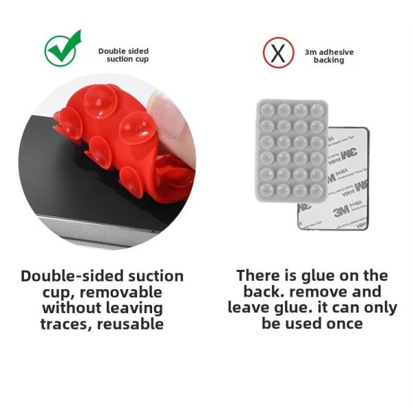 Explosive Wear-Resistant Silicone Double-Sided Suction Cup Phone Stand Multi-Style Design Desk Organizer for Mobile Phone Fixed
