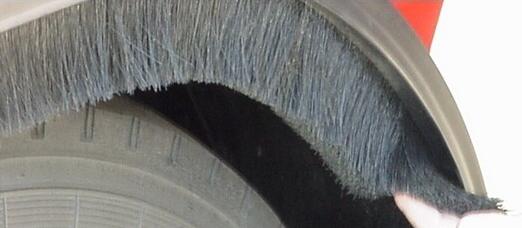 Economic PVC Base Metal Channel Strip Brushes For Truck Wheel Protection