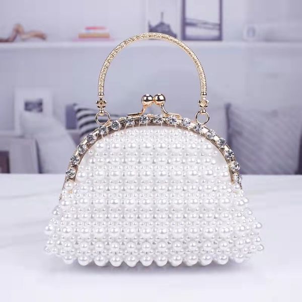 Blue Pearl Hand Bags Hand Weaving With Iron Twist For Women'S 18cm length