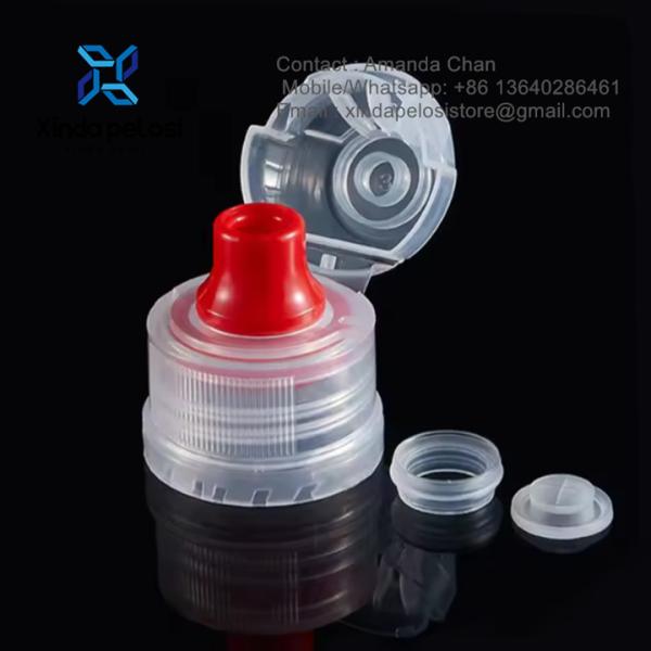 Preço da fábrica Botas de água de desporto Caps plástico Flip Top Cap com válvula de silicone para venda