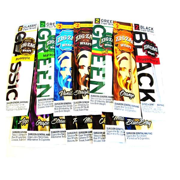 Empty Heat Seal Reclosable Pack Cigar Wrapper Blunt Cigarette Aluminum Foil k Packaging Sachet