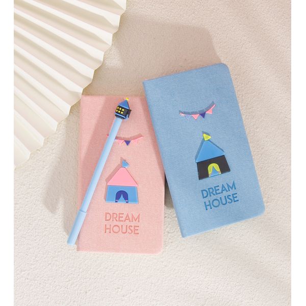 Business Office Gift Cartoon Creative End Stationery Set with Imitation Leather Cover