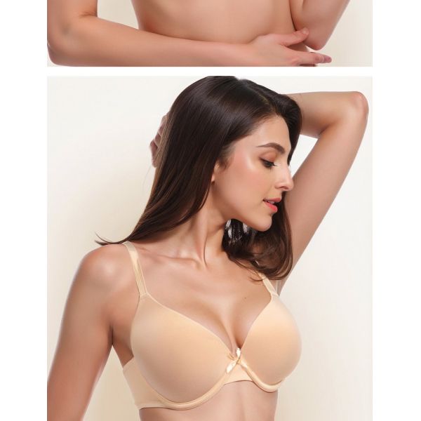 Women Bra Solid Colors New Arrival BCDE Cup Available Cute Bow Leisure Wholesale Solid Colors Underwear Bra for Women