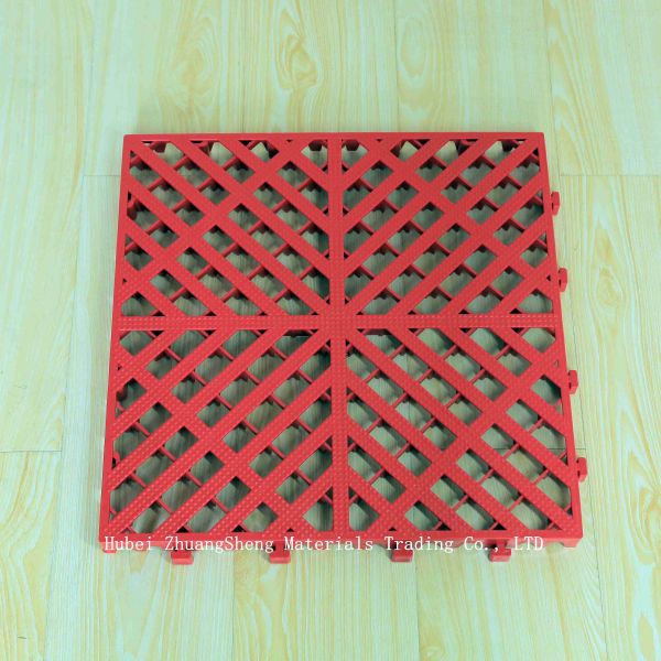 2.8mm China Multi-Purpose PP Modular Suspended Splicing Plastic Flooring Anti-Skid Plastic Sports Flooring factory