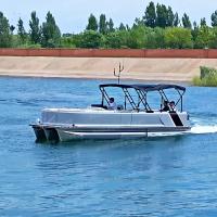 Pontoon en fibre de verre à couche simple 30 pieds 20-23 personnes pour des croisières de loisirs