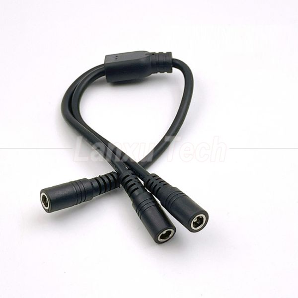 1 Female to 2 Ways Female DC 5.5x2.1mm Splitter Power Extension Cable for CCTV Security Camera LED Strip Light