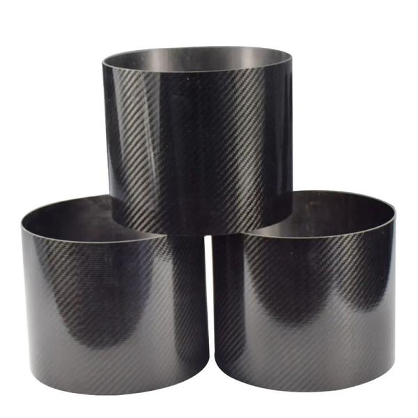 Peso leve fino forte do tubo da fibra do carbono do grande diâmetro comprimento de 0 - de 2000mm