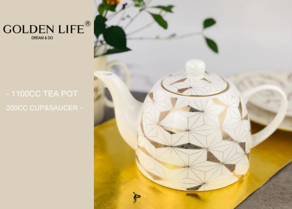 Europe coffee cups set Golden decal pattern British Porcelain Tea Set Ceramic Pot teapot set coffee cup Afternoon tea p