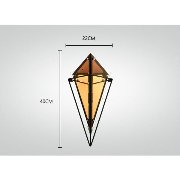 Modern minimalist wall lamp personality lamps aisle hotel glass bedroom wall diamond