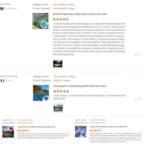 Взаимозамыкающиеся ПВХ винил ПП пиклебол пол-корт напольные плитки наружные баскетбольные полы