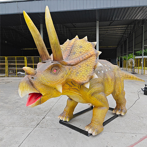 Amusement Dino Park Realistic Triceratops Animatronic Dinosaur Model Full Size Dinosaur