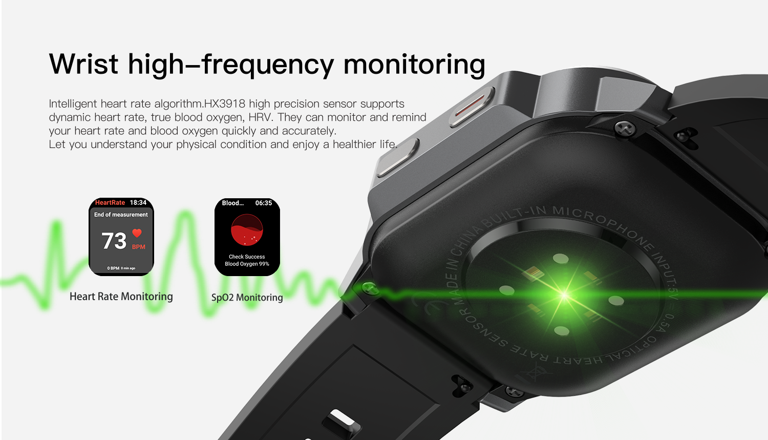 Rainbuvvy DM62 Black AMOLED HD Display Smartwatch 4+64GB Android 8.1