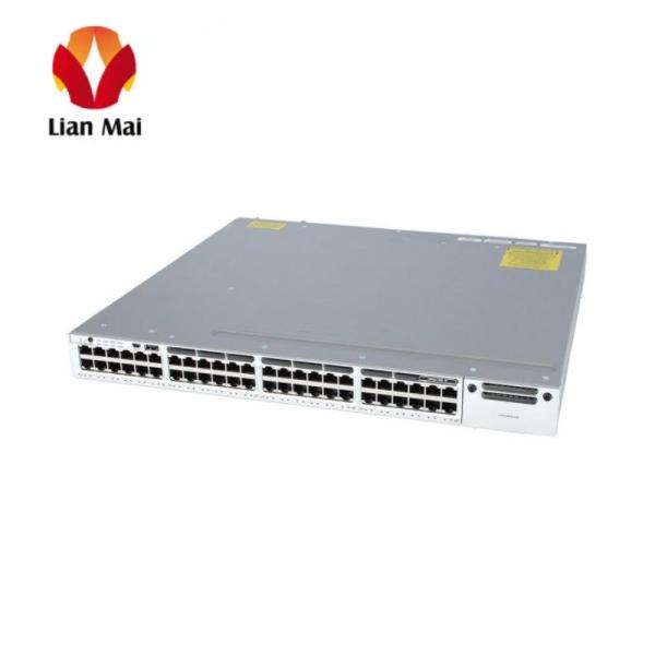 Série C3850 48 ports Penuh POE couche 3 Yang Dasar Jaringan Ethernet Gigabit Switch WS-C3850-48F-L