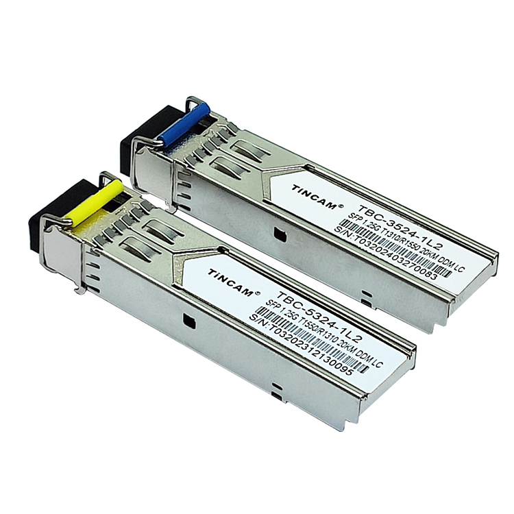 1.25G SFP Optical Transceiver Single-Mode Single-Fiber 20km 1310/1550nm Bi-Directional LC Interface DDM TBC-3524-1L2/TBC-5324-1L2