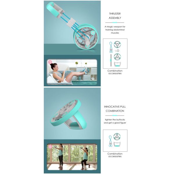 Набор ролика колеса Ab колеса тренировки стабилизированной ручки PP многофункциональный подбрюшный