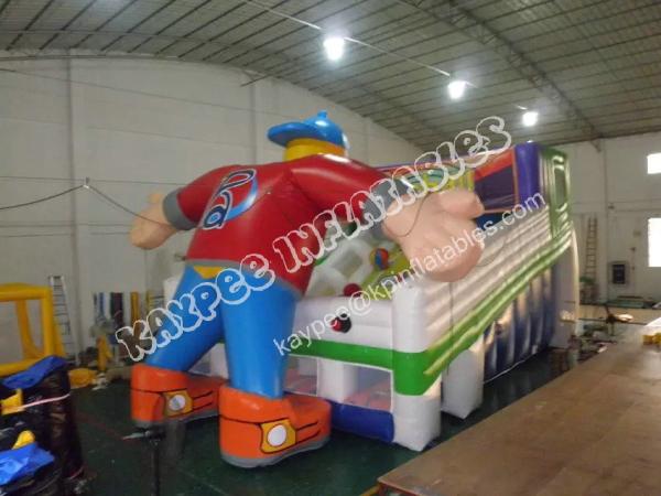 Inflatable hockey man slide, ,Inflatable sport slide