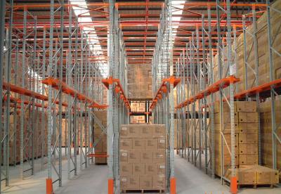 Drive In Industrial Steel Storage Racks With Powder Coat Paint Finish