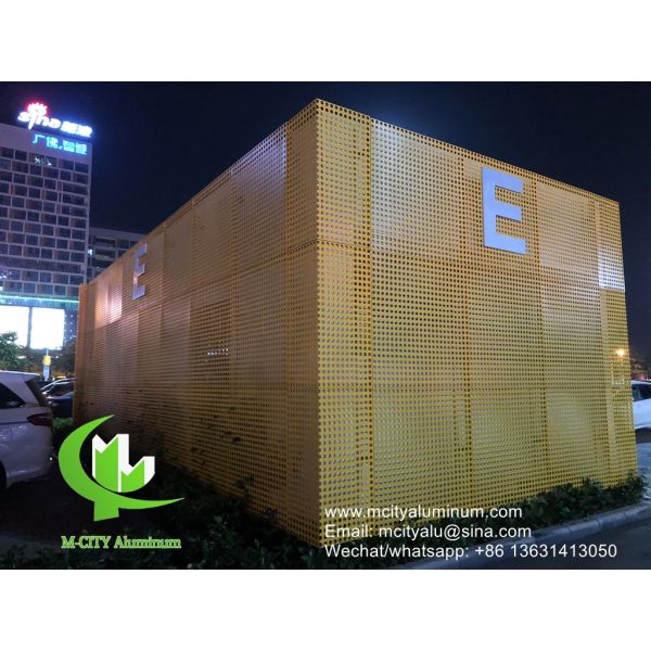 3D Hollow Powder Coated Perforated Aluminum Facade Panel with Customizable Patterns for Exterior Cladding
