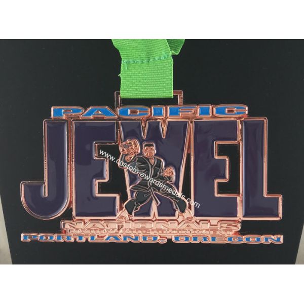 Olympic Awards MMA Gold Enamel Medals , Iron Man Running Race Sport Medals