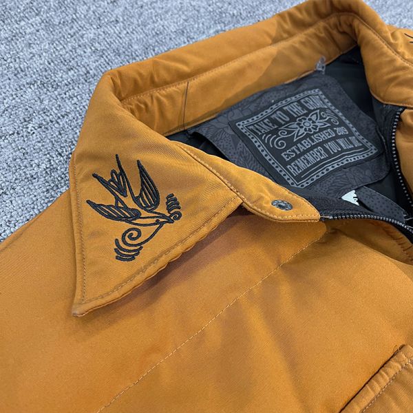 Chaqueta de plumón con logo bordado para hombre, abrigo de invierno cálido para exteriores, a prueba de viento, engrosado, cortavientos tipo burbuja, abrigo de plumón informal, logo personalizado