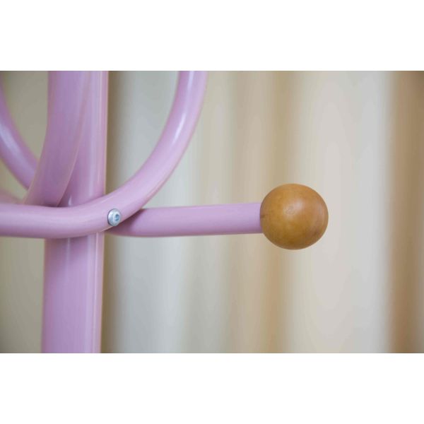 Pink Metal Entryway Coat Rack With Umbrella Stand , 2.8kg Bedroom Jacket Hanger Stand