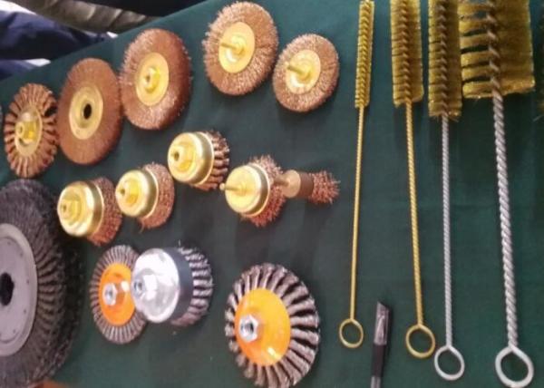 Safe Working Non Magnetic Non Sparking 4 Inch Bronze Wire Cup Brush For Oil Pipeline