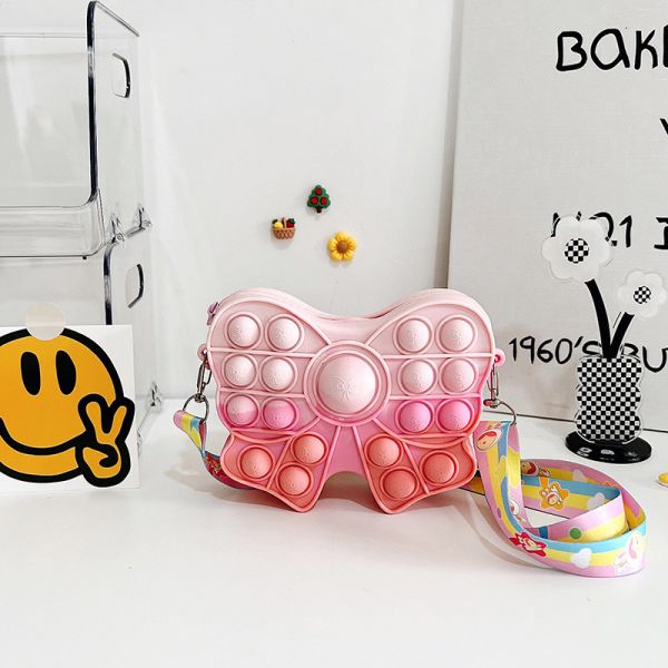 Фиджет Поп сумочка Бук девочек Сумочка Пасхальный подарок Сенсорный Фиджет игрушка Силикон Крестное тело Дети Сумочка Карандаш Чехло Макияжный пакет