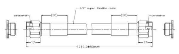 1/2 Superflex RF Jumper Cable With N Type Male To N Type Male RF Connector Oem