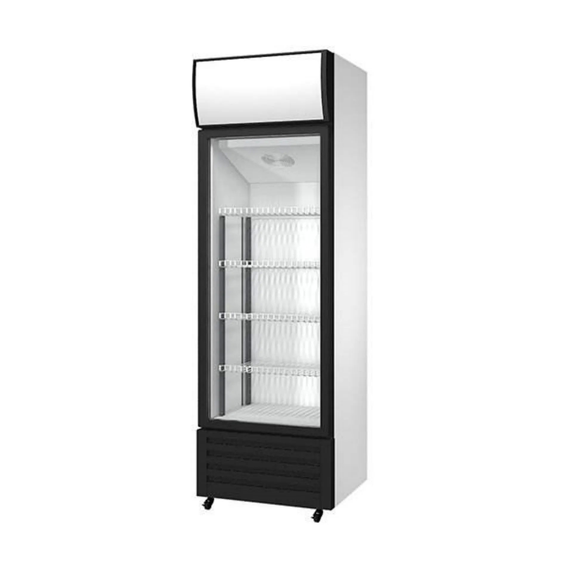 400L Convenience Store Display Cooler CE Certified Single Door Upright Freezer 265W