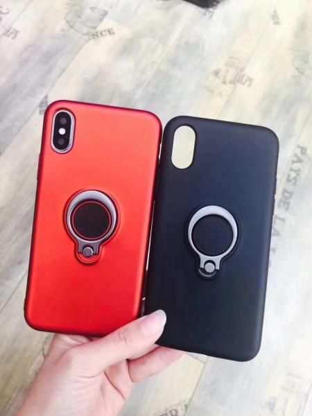 Paited Color Ring Magnetic Car Mount Holder Soft TPU Case Back Cover For IphoneXS MAX IphoneXR Iphhone8 Plus Iphone7