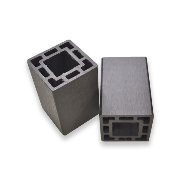 120*120mm WPC Outdoor Wall Panels Upright Column Hollow Waterproof Fence Post Partition