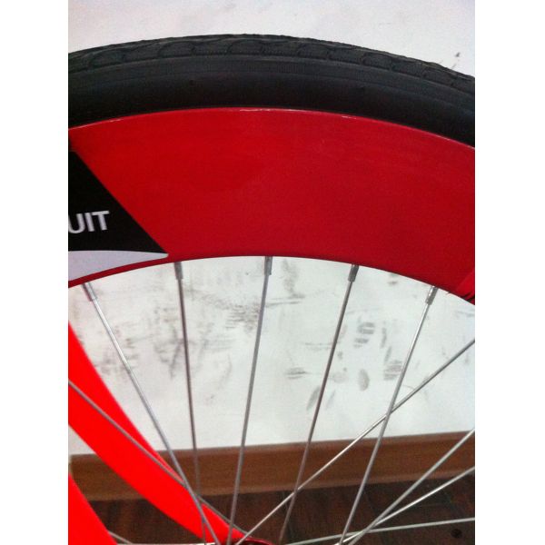 Aluminum Frame 700C OEM Flip-Flop Single Speed Red Road Handlebar Fixie Gear Bicycle