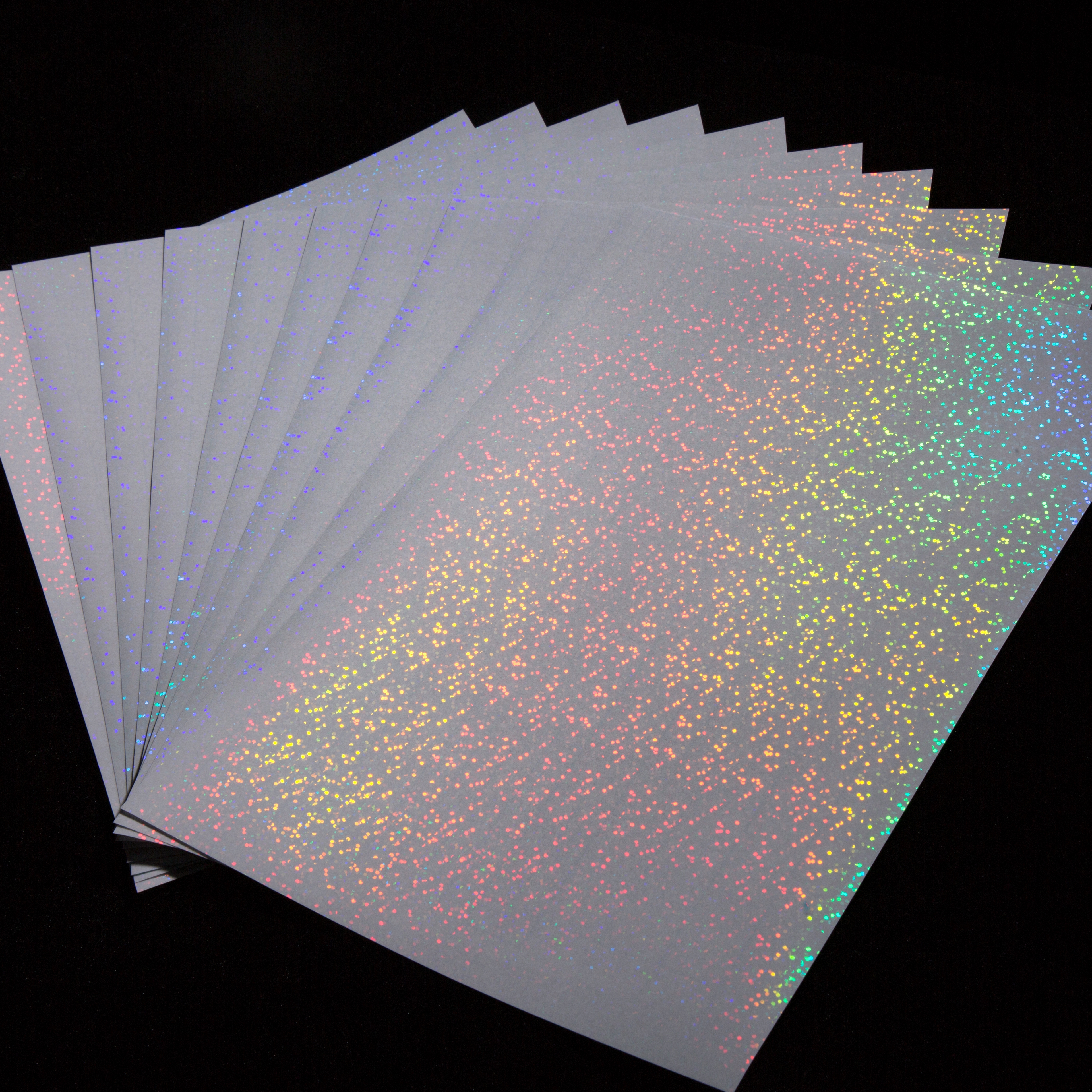 A4 Self Adhesive Holographic Dots Pattern Cold Lamination Film PVC PP For Packaging Decoration