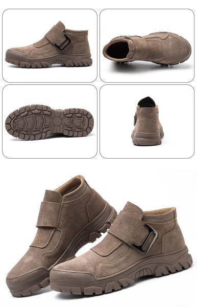 Zapatos de seguridad industriales zapatos de trabajo unisex suede zapatos de seguridad de suela de caucho zapatos de trabajo antiproof