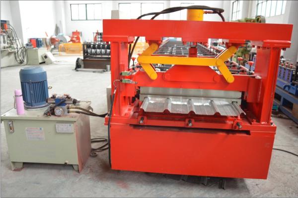 Thick Galvanized Steel Roof Panel Roll Forming Machine with Chain Driving System