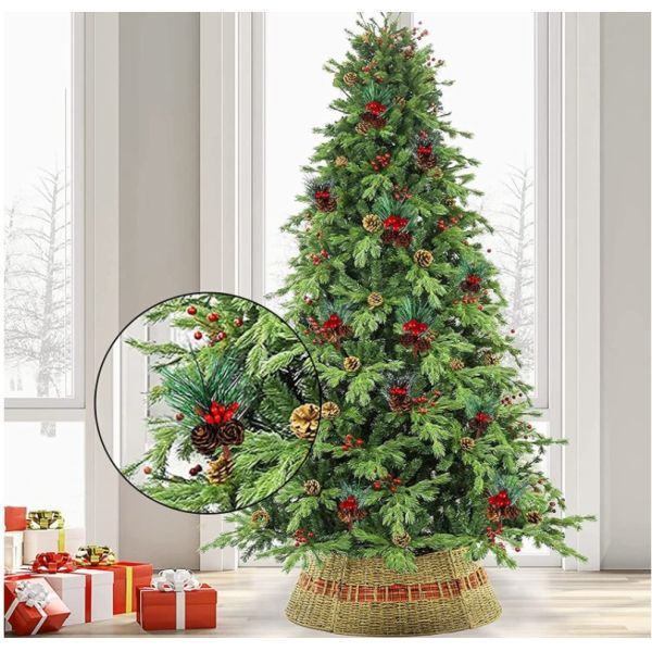 Иглы сосны красного плода PVC искусственные для мини орнаментов рождественской елки