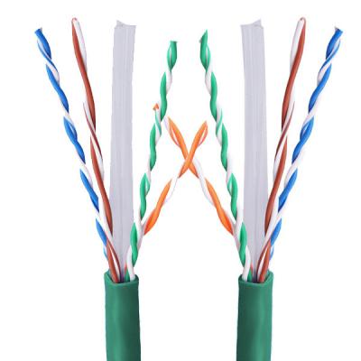 Ethernet UTP CAT6 Cable 4 Pairs Green PVC Jacket Unshielded 1000FT