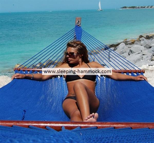Extra Large Dark Blue Roman Arc Polyester Rope Hammock With Stand Seat Island 55 X 84 Inches