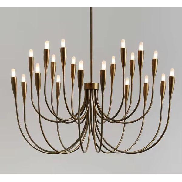 Yihao Custom Brass Body Pendant Light with 2700K Warm White LED and 50000 Hours Lifespan for Living Room