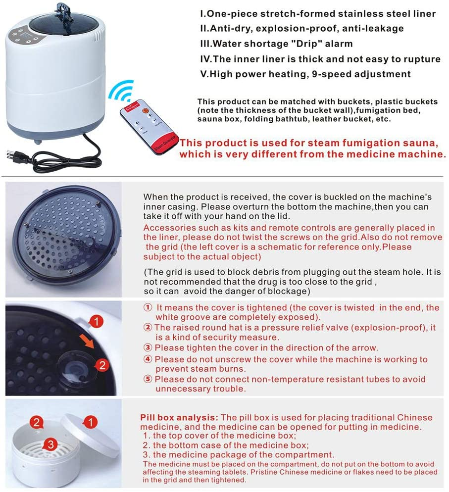 4.2L 220V/110V USA EU Plug Modern High Quality Steamer Portable Electric Sauna Steam Generator Sauna Heater For Indoor Sauna Room