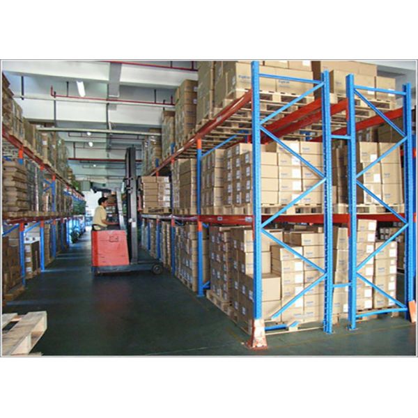 Adjustable Cold Rolled Heavy Duty Steel Storage Racks , Warehouse Storage Racking Systems